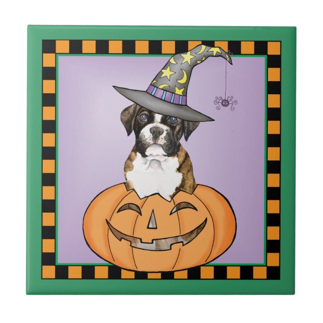 Boxer Halloween Tile (Front)