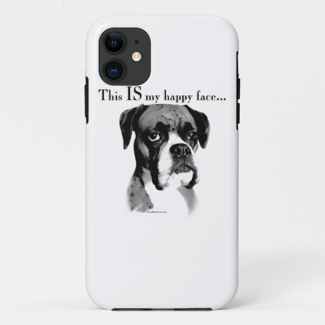 Boxer Happy Face Case-Mate iPhone Case (Back)