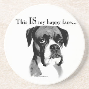 Boxer Happy Face Coaster
