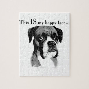 Boxer Happy Face Jigsaw Puzzle