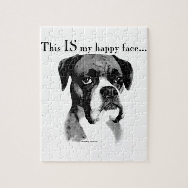 Boxer Happy Face Jigsaw Puzzle (Vertical)