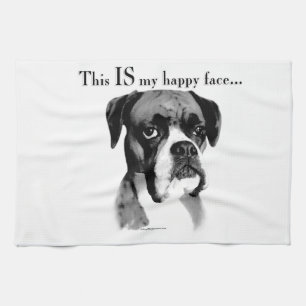 Boxer Happy Face Kitchen Towel