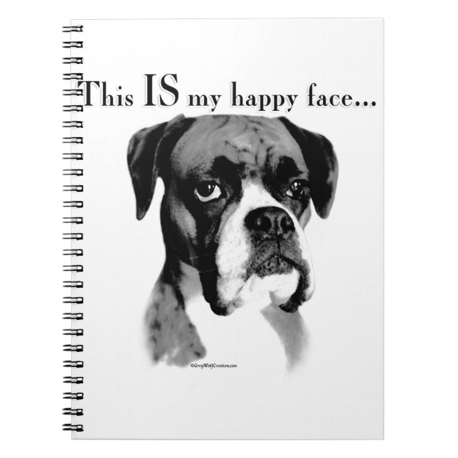 Boxer Happy Face Notebook (Front)