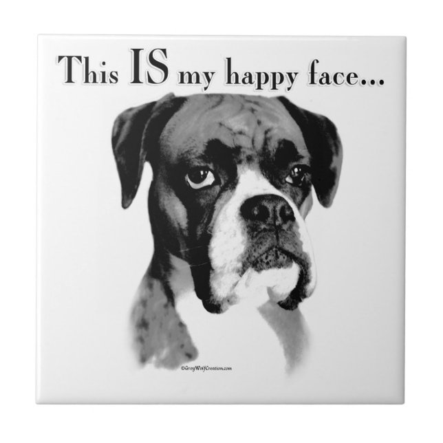 Boxer Happy Face Tile (Front)