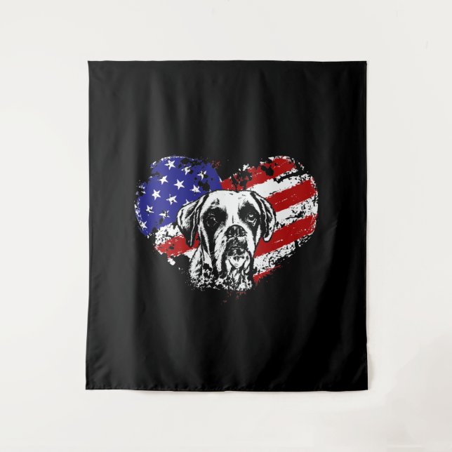 Boxer heart tapestry (Front)