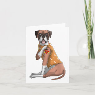 Boxer I Love Mom Tattoo Dog Shirt Funny Mothers Da Card