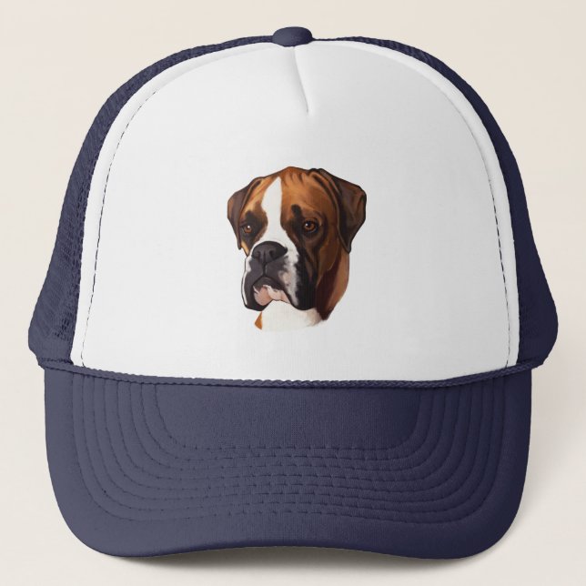 Boxer in Portrait Trucker Hat (Front)