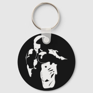 Boxer In The Shadows Keychain