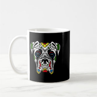 Boxer In White - Government Agencyd Sugar Skull Coffee Mug