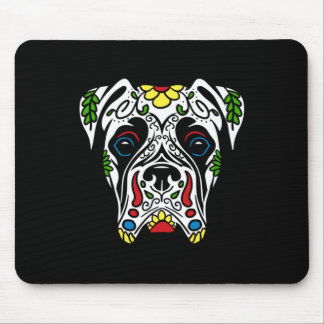 Boxer In White - Government Agencyd Sugar Skull Mouse Pad