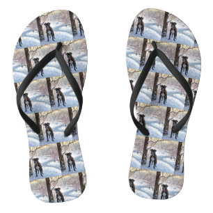 Boxer Let It Snow Christmas Flip Flops