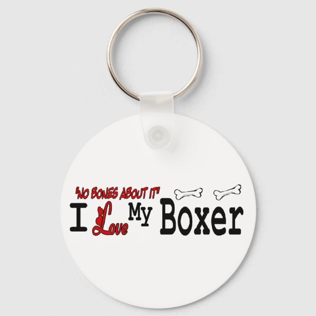 Boxer Lovers Gifts Keychain (Front)