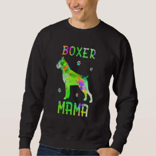 Boxer Mama Colourful Dog Mom Sweatshirt