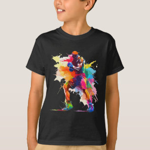 Boxer Man Boxing Paint Splash Kickboxer Kickboxing T-Shirt