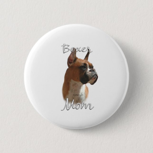 Boxer Mom 2 Inch Round Button (Front)