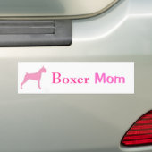 Boxer Mom Bumper Sticker (On Car)