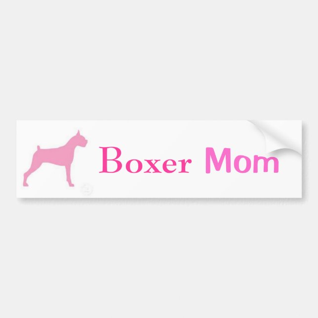 Boxer Mom Bumper Sticker (Front)