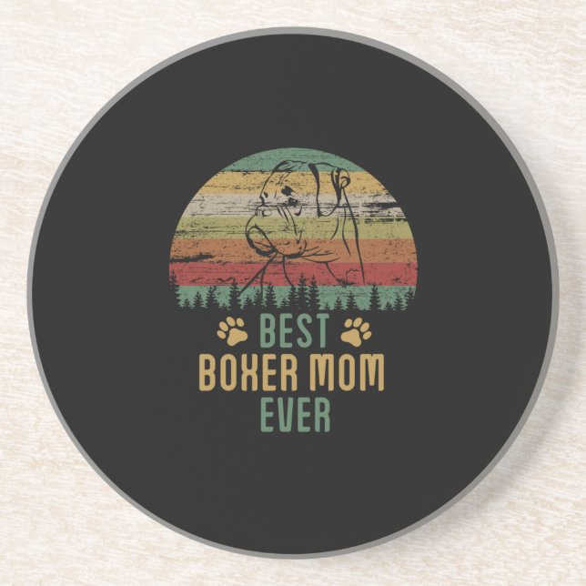 Boxer mom coaster (Front)
