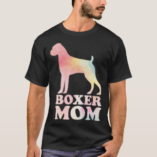 Boxer Mom Colorful Boxer Dog Mom Mothers Day T-Shirt