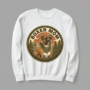 Boxer Mom Crewneck Boxer Dog Mom Gift For Her Sweatshirt