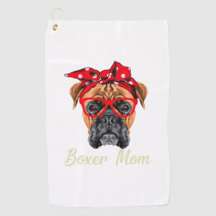Boxer Mom Golf Towel