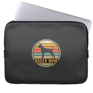 Boxer Mom Retro Sunset Dog Laptop Sleeve
