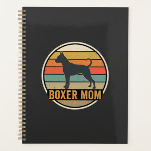 Boxer Mom Retro Sunset Dog Planner