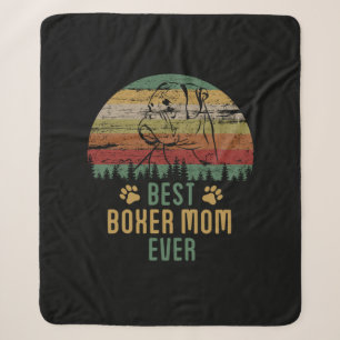 Boxer mom sherpa blanket