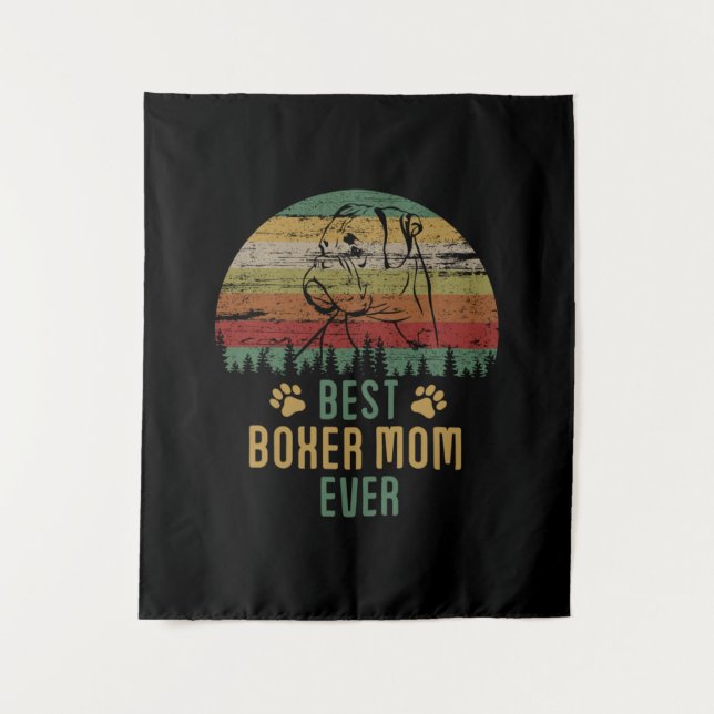 Boxer mom tapestry (Front)