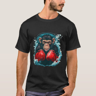 Boxer Monkey With Boxing Gloves Kickboxing Funny B T-Shirt