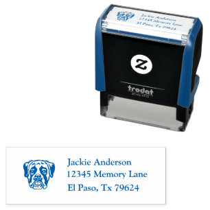 BOXER Name and Return Address Self-inking Stamp