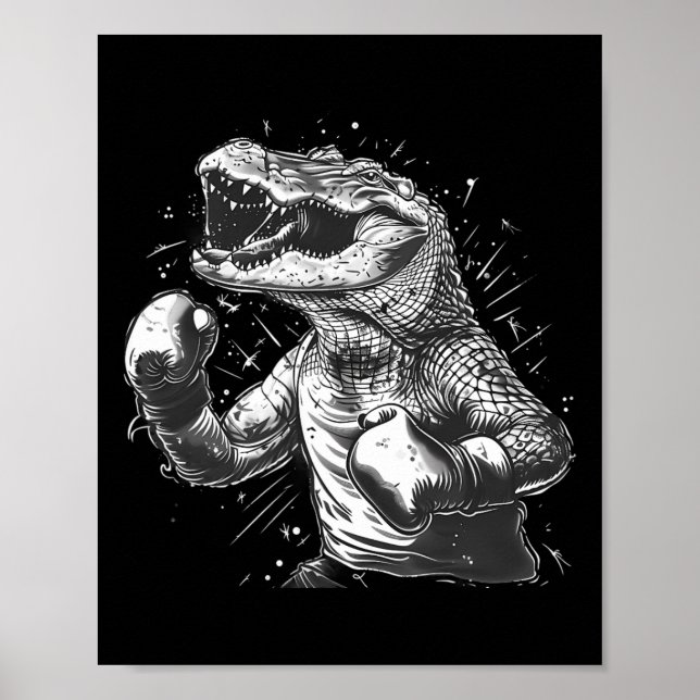 Boxer Octopus Lover Ocean Sea Creature Kickboxing  Poster (Front)
