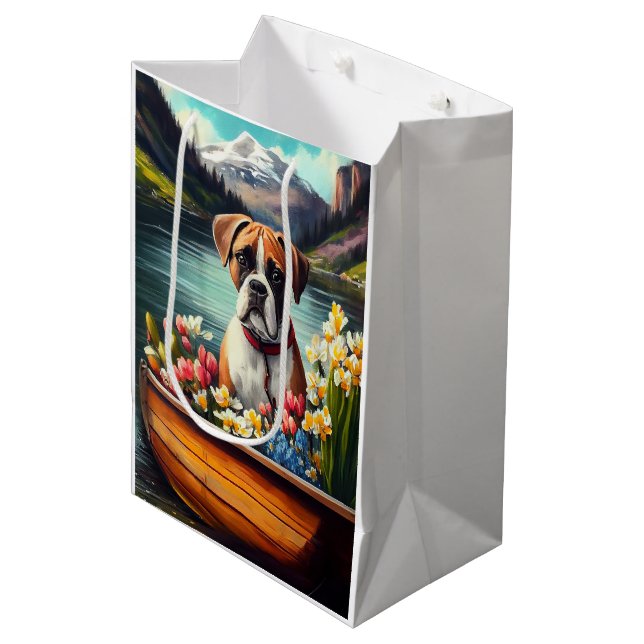 Boxer on a Paddle: A Scenic Adventure  Medium Gift Bag (Front Angled)