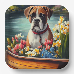 Boxer on a Paddle: A Scenic Adventure Paper Plate