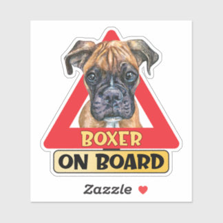 Boxer On Board German Dog Red Traffic Sign