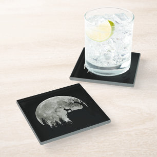 Boxer On Mountain Cool Halloween Gifts For Her Glass Coaster