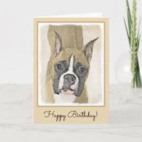 Boxer Painting - Cute Original Dog Art