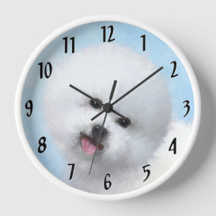 Boxer Painting - Cute Original Dog Art Clock
