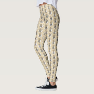 Boxer Painting - Cute Original Dog Art Leggings