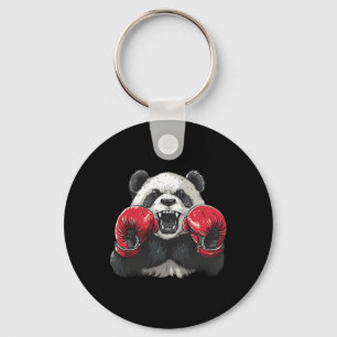 Boxer Panda With Boxing Gloves Kickboxing Funny Bo Keychain