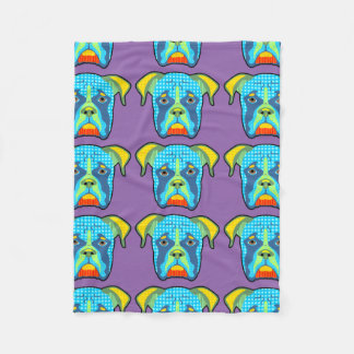 Boxer Pattern Pop Art Fleece Blanket