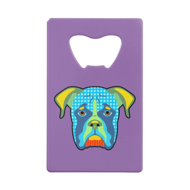 Boxer Pattern Pop Art Wallet Bottle Opener (Front)