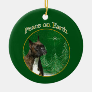 Boxer Peace Ceramic Ornament