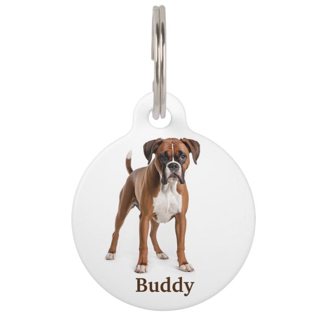 Boxer Personalize Pet Tag (Front)