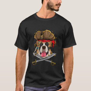 Boxer Pirate Kids Dog Pirate Pumpkin Halloween T-Shirt