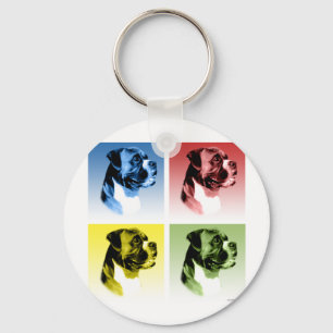 Boxer Pop Art Keychain