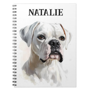Boxer Portrait Personalized Notebook