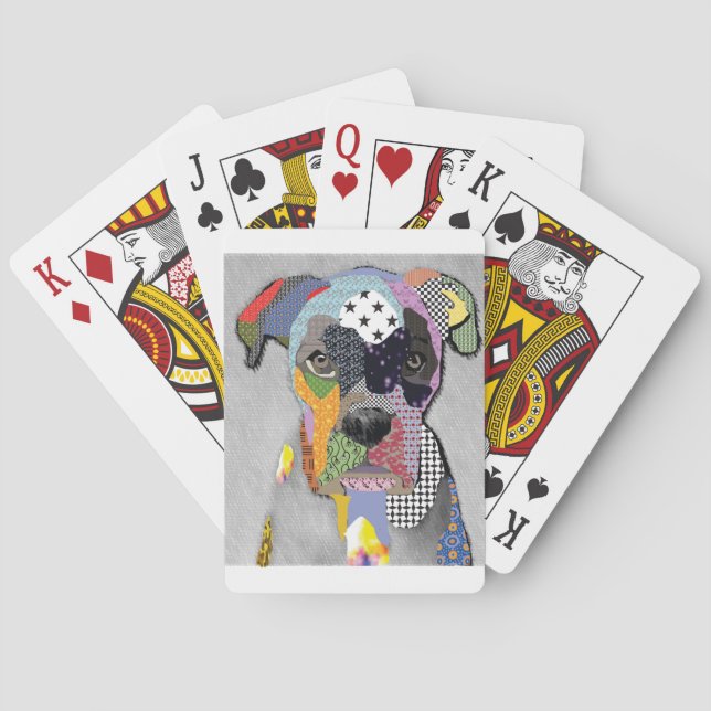 Boxer Portrait Playing Cards (Back)