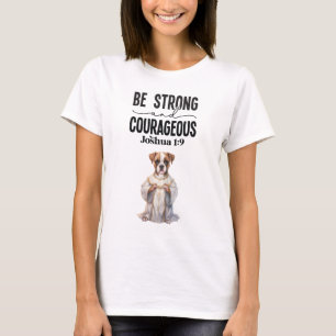 Boxer Priest Be Strong and Courageous T-Shirt