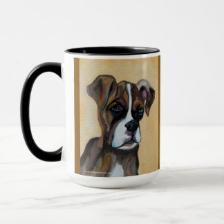 Boxer Pup | Two-Tone Mug, 15 oz Mug
